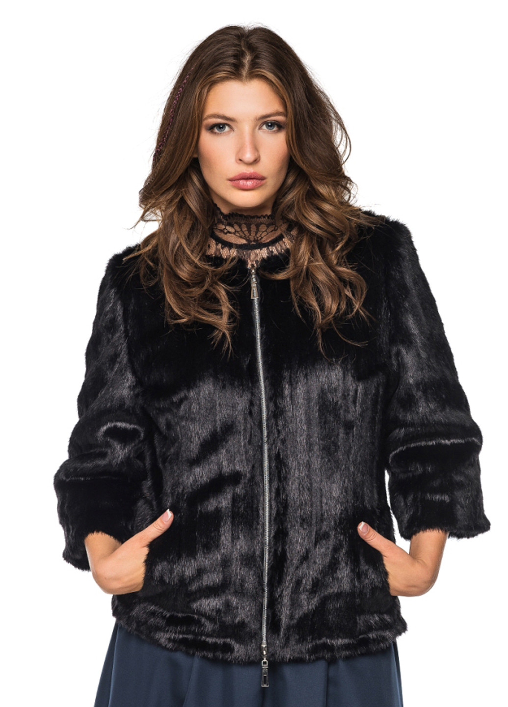 Полушубок 130 чорний