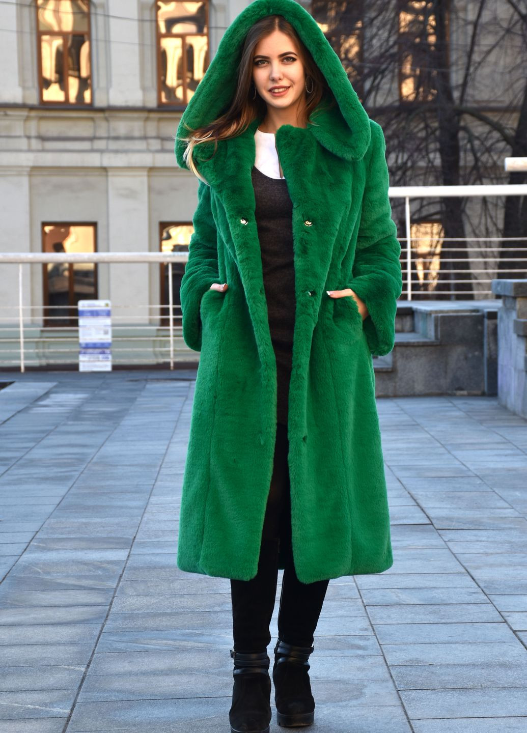 Шуба 041 світло-зелена